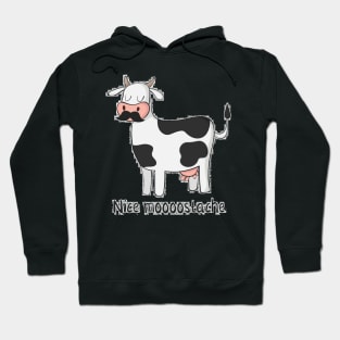 a cow with moostache Hoodie